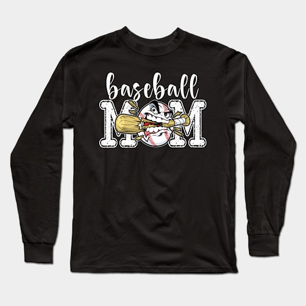 Womens Baseball Mom Long Sleeve T-Shirt by Dealphy